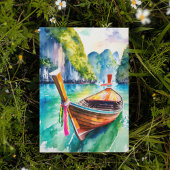 Phi Phi Islands Krabi Thailand Waterverf Briefkaar Kaart