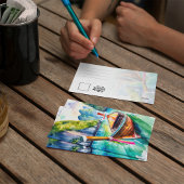 Phi Phi Islands Krabi Thailand Waterverf Briefkaar Kaart