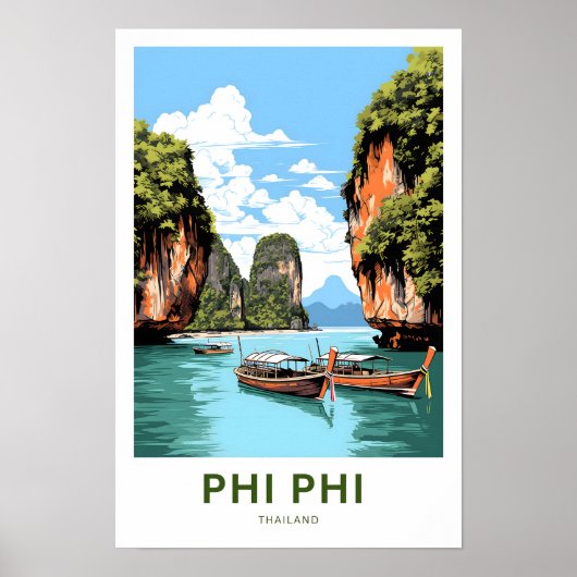 Phi Phi Thailand Reisprint Poster (Voorkant)