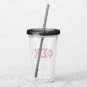 Phi Sigma Kappa Letters Acryl Drinkbeker (Achterkant)