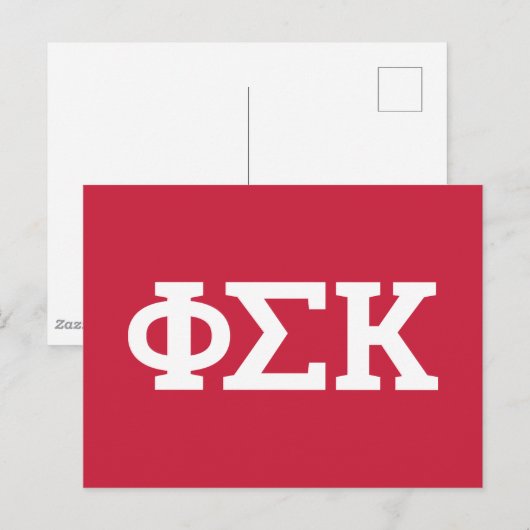 Phi Sigma Kappa Letters Briefkaart (Voorkant / Achterkant)