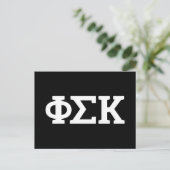 Phi Sigma Kappa Letters Briefkaart (Staand voorkant)