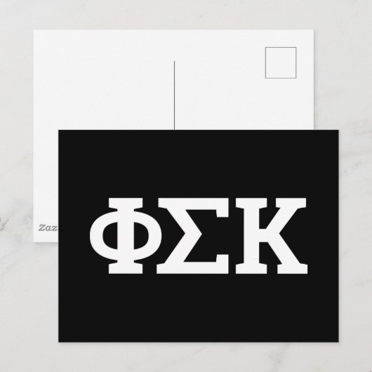 Phi Sigma Kappa Letters Briefkaart (Voorkant / Achterkant)