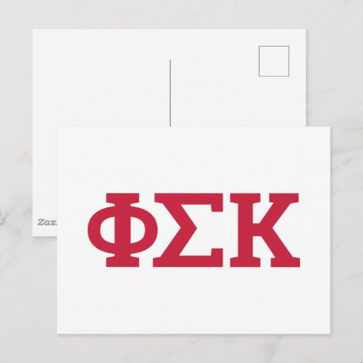 Phi Sigma Kappa Letters Briefkaart (Voorkant / Achterkant)