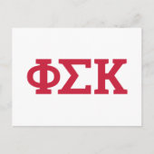 Phi Sigma Kappa Letters Briefkaart (Voorkant)