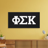 Phi Sigma Kappa Letters Canvas Afdruk (Insitu (Woonkamer))