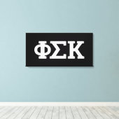 Phi Sigma Kappa Letters Canvas Afdruk (Insitu (Houten vloer))