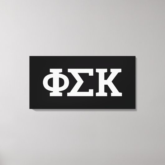 Phi Sigma Kappa Letters Canvas Afdruk (Voorkant)