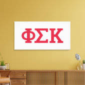 Phi Sigma Kappa Letters Canvas Afdruk (Insitu (Woonkamer))