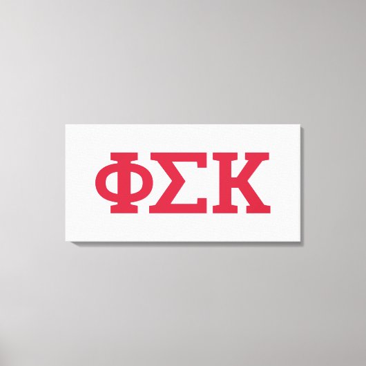 Phi Sigma Kappa Letters Canvas Afdruk (Voorkant)