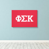 Phi Sigma Kappa Letters Canvas Afdruk (Insitu (Houten vloer))
