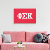 Phi Sigma Kappa Letters Canvas Afdruk (Insitu (Woonkamer))