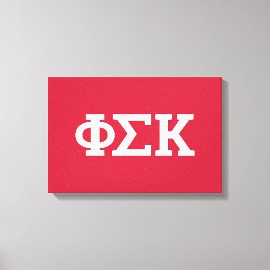 Phi Sigma Kappa Letters Canvas Afdruk (Voorkant)
