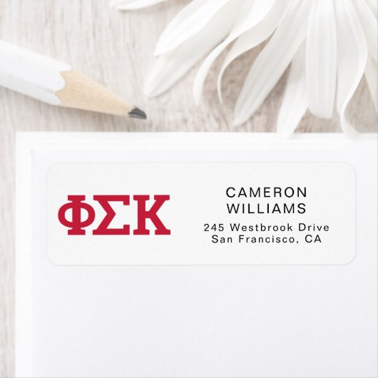 Phi Sigma Kappa Letters Etiket (Insitu)