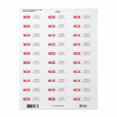 Phi Sigma Kappa Letters Etiket (Full Sheet)