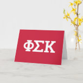 Phi Sigma Kappa Letters Kaart (Gele Bloem)