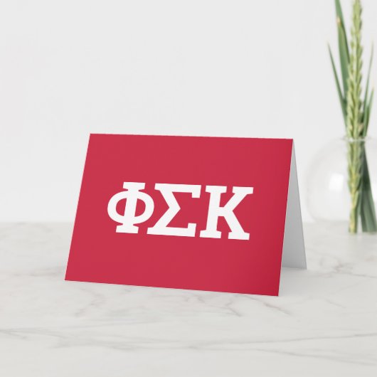 Phi Sigma Kappa Letters Kaart (Voorkant)