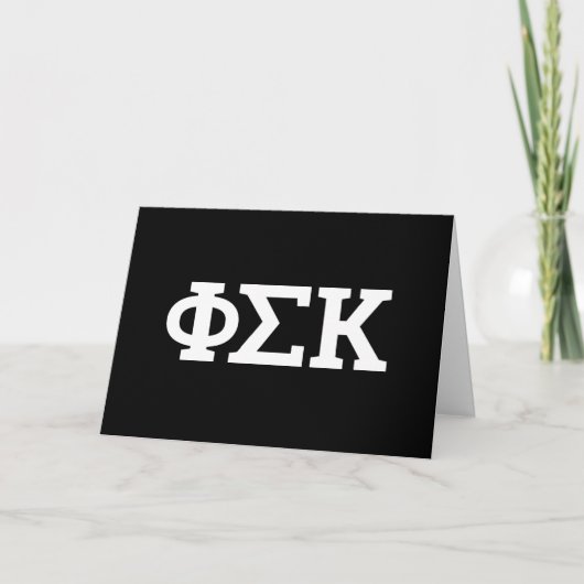 Phi Sigma Kappa Letters Kaart (Voorkant)