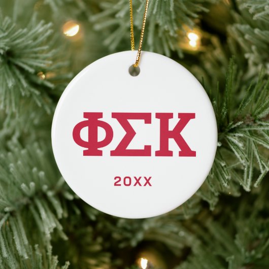 Phi Sigma Kappa Letters Keramisch Ornament (Boom)