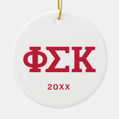 Phi Sigma Kappa Letters Keramisch Ornament (Voorkant)