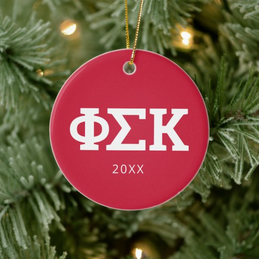 Phi Sigma Kappa Letters Keramisch Ornament (Boom)