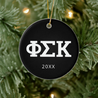 Phi Sigma Kappa Letters Keramisch Ornament