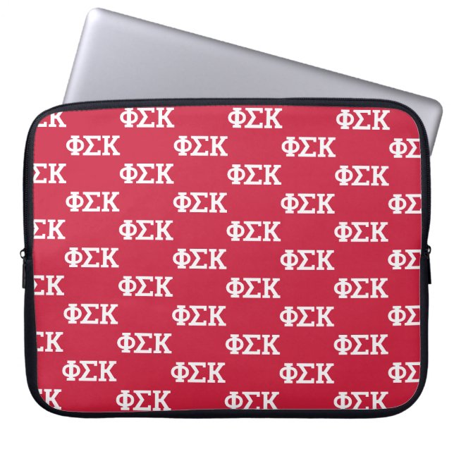 Phi Sigma Kappa Letters Laptop Sleeve (Voorkant)