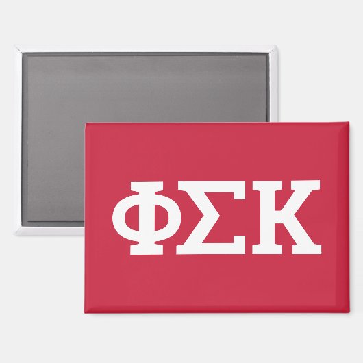 Phi Sigma Kappa Letters Magneet (Voorkant / Achterkant)