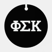 Phi Sigma Kappa Letters Metalen Ornament (Achterkant)