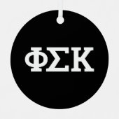 Phi Sigma Kappa Letters Metalen Ornament (Voorkant)