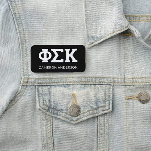 Phi Sigma Kappa Letters Naamplaatje (In situ)