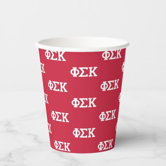 Phi Sigma Kappa Letters Papieren Bekers (Voorkant)