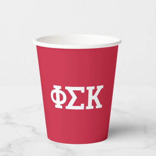 Phi Sigma Kappa Letters Papieren Bekers (Voorkant)