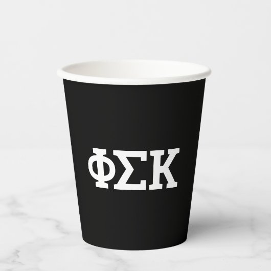 Phi Sigma Kappa Letters Papieren Bekers (Voorkant)