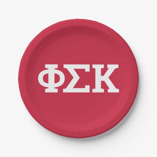 Phi Sigma Kappa Letters Papieren Bordje (Voorkant)