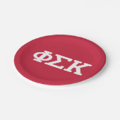 Phi Sigma Kappa Letters Papieren Bordje (Gekanteld)