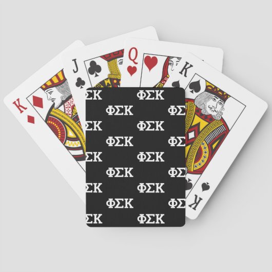 Phi Sigma Kappa Letters Pokerkaarten (Achterkant)
