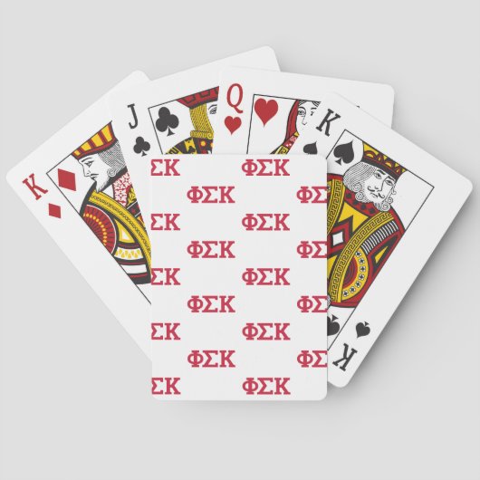Phi Sigma Kappa Letters Pokerkaarten (Achterkant)
