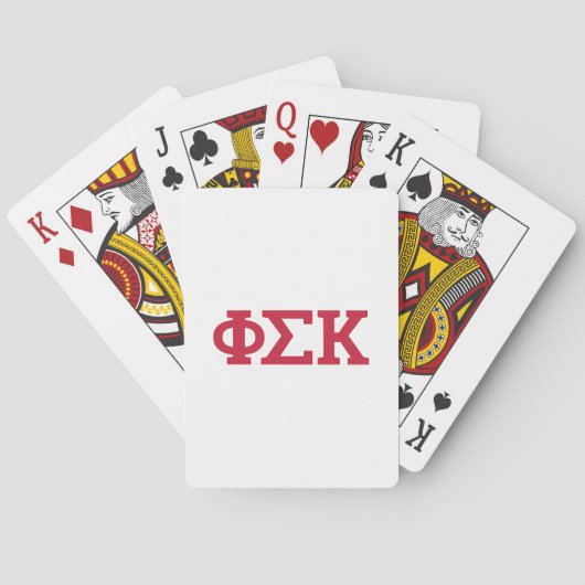 Phi Sigma Kappa Letters Pokerkaarten (Achterkant)