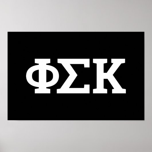 Phi Sigma Kappa Letters Poster (Voorkant)