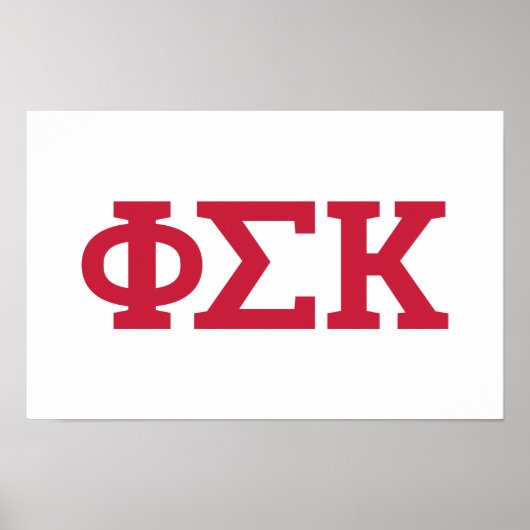 Phi Sigma Kappa Letters Poster (Voorkant)