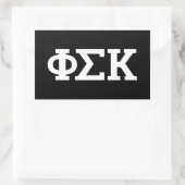 Phi Sigma Kappa Letters Rechthoekige Sticker (Tas)