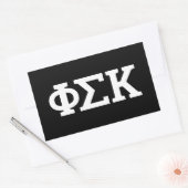 Phi Sigma Kappa Letters Rechthoekige Sticker (Envelop)