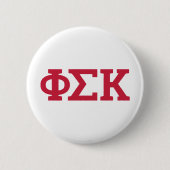Phi Sigma Kappa Letters Ronde Button 5,7 Cm (Voorkant)