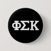 Phi Sigma Kappa Letters Ronde Button 5,7 Cm (Voorkant)