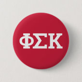 Phi Sigma Kappa Letters Ronde Button 5,7 Cm (Voorkant)