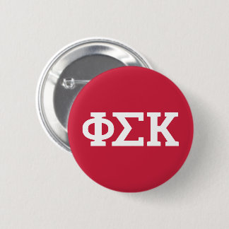 Phi Sigma Kappa Letters Ronde Button 5,7 Cm