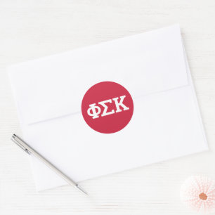 Phi Sigma Kappa Letters Ronde Sticker