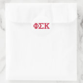 Phi Sigma Kappa Letters Ronde Sticker (Tas)