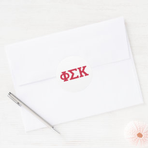 Phi Sigma Kappa Letters Ronde Sticker